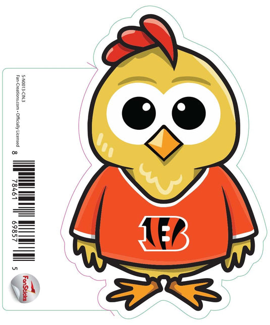 Fan Creations Decal Cincinnati Bengals 3in Decal Chicken