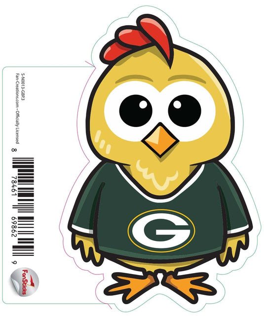 Fan Creations Decal Green Bay Packers 3in Decal Chicken