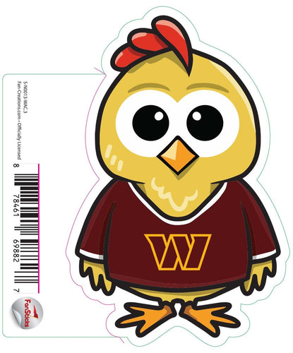 Fan Creations Decal Washington Commanders 3in Decal - Chicken