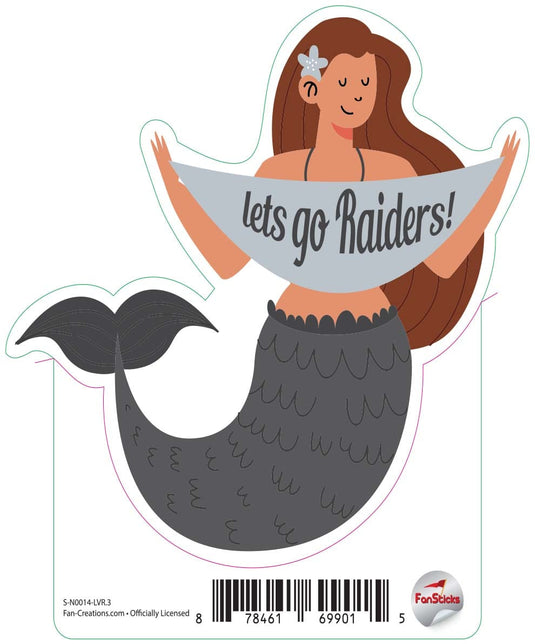 Fan Creations Decal Las Vegas Raiders 3in Decal Mermaid with Banner