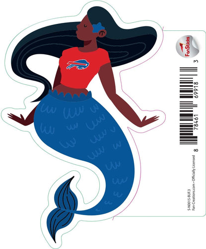 Fan Creations Decal Buffalo Bills 3in Decal Mermaid with Team Shirt