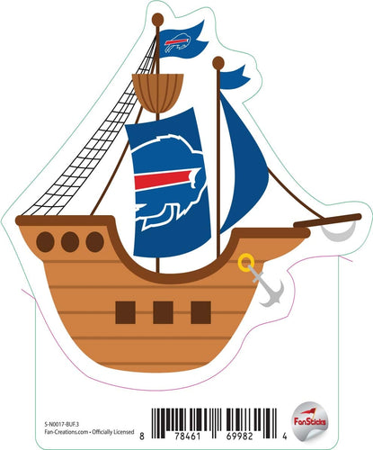 Fan Creations Decal Buffalo Bills 3in Decal Pirate Ship