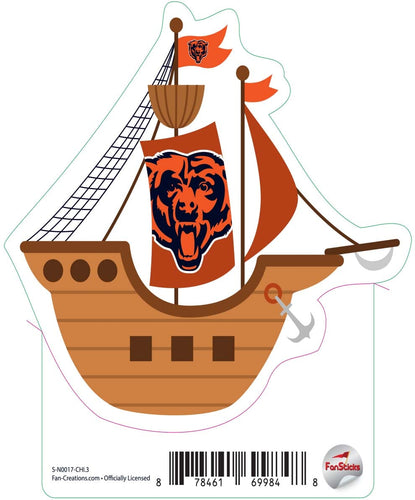 Fan Creations Decal Chicago Bears 3in Decal Pirate Ship