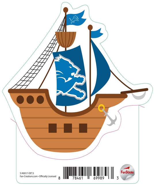 Fan Creations Decal Detroit Lions 3in Decal Pirate Ship