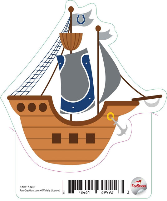 Fan Creations Decal Indianapolis Colts 3in Decal Pirate Ship