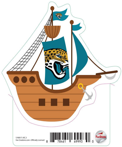 Fan Creations Decal Jacksonville Jaguars 3in Decal Pirate Ship