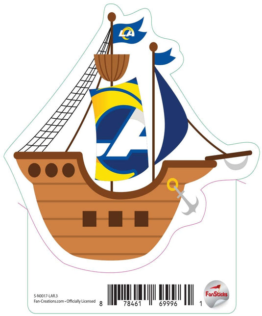 Fan Creations Decal Los Angeles Rams 3in Decal Pirate Ship