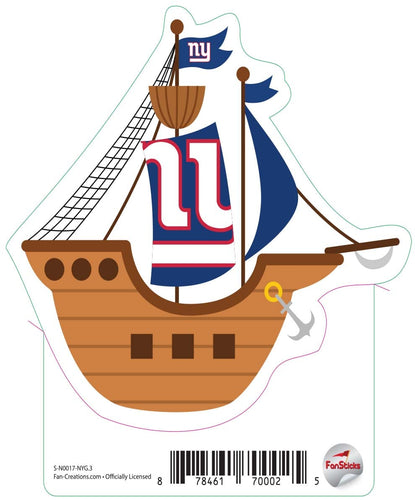 Fan Creations Decal New York Giants 3in Decal Pirate Ship