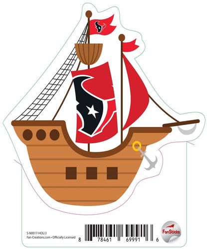 Fan Creations Decal Houston Texans 3in Decal Pirate Ship