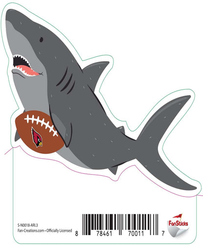 Fan Creations Decal Arizona Cardinals 3in Decal Shark