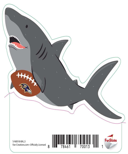 Fan Creations Decal Baltimore Ravens 3in Decal Shark