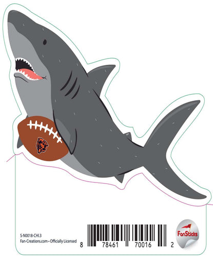 Fan Creations Decal Chicago Bears 3in Decal Shark