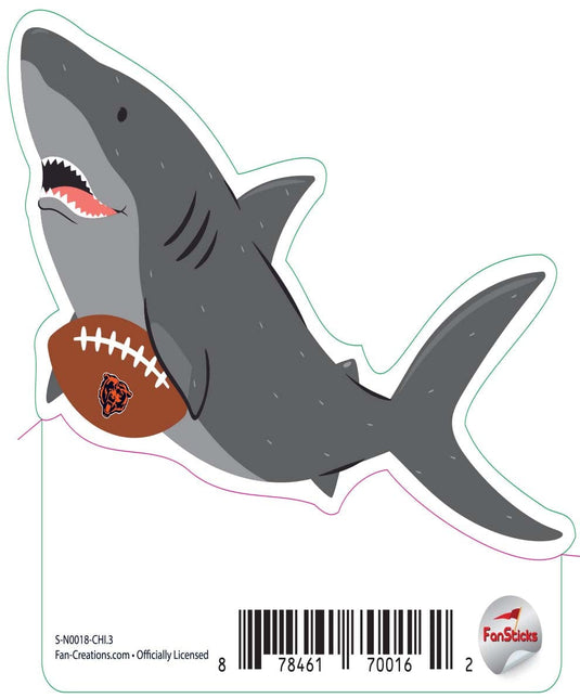 Fan Creations Decal Chicago Bears 3in Decal Shark