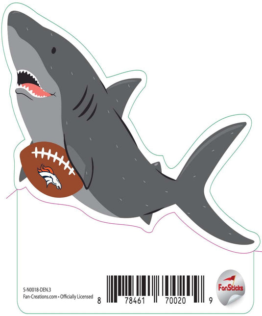 Fan Creations Decal Denver Broncos 3in Decal Shark