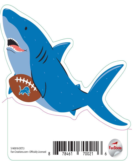 Fan Creations Decal Detroit Lions 3in Decal Shark