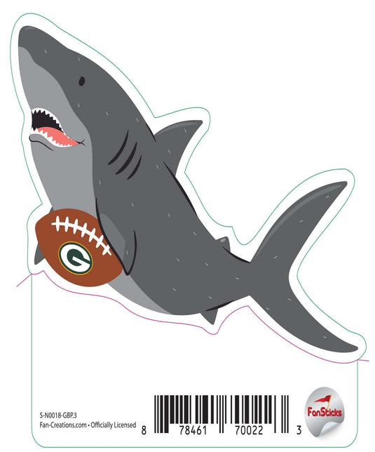 Fan Creations Decal Green Bay Packers 3in Decal Shark