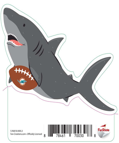 Fan Creations Decal Miami Dolphins 3in Decal Shark