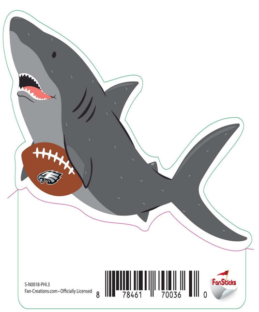 Fan Creations Decal Philadelphia Eagles 3in Decal Shark