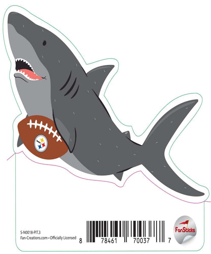 Fan Creations Decal Pittsburgh Steelers 3in Decal  Shark