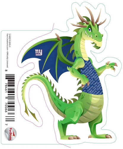 Fan Creations Decal New York Giants 3in Decal Dragon with Shirt