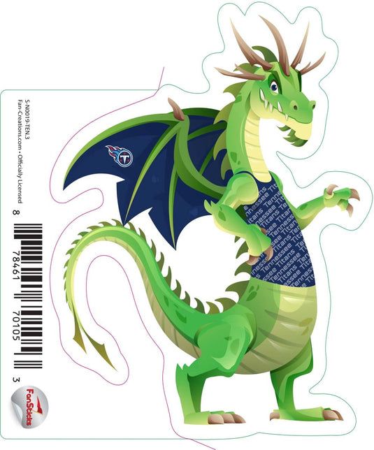 Fan Creations Decal Tennessee Titans 3in Decal - Dragon with Shirt