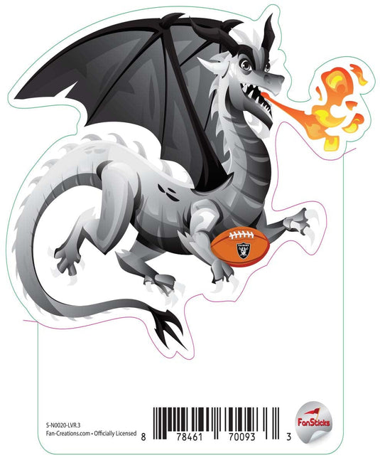 Fan Creations Decal Las Vegas Raiders 3in Decal Dragon with Football