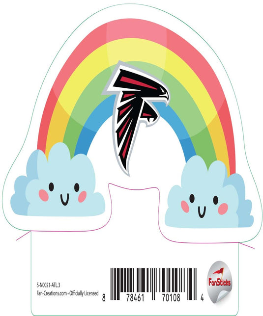 Fan Creations Decal Atlanta Falcons 3in Decal Rainbow