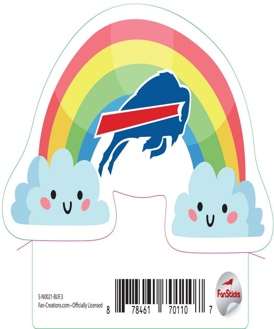 Fan Creations Decal Buffalo Bills 3in Decal Rainbow