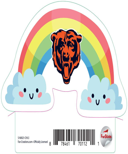 Fan Creations Decal Chicago Bears 3in Decal Rainbow