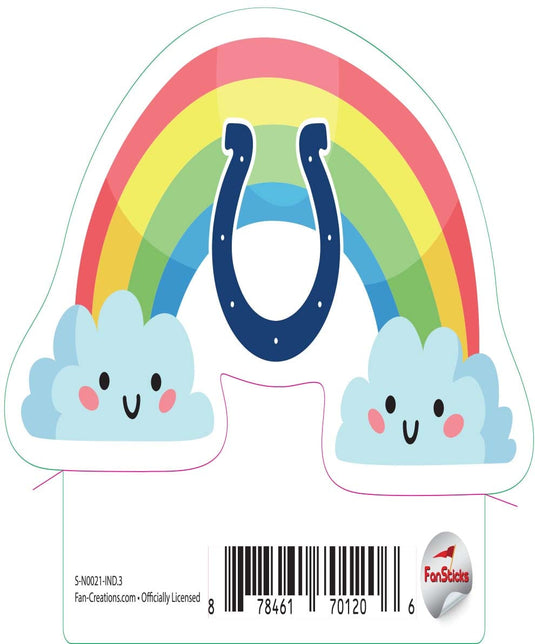 Fan Creations Decal Indianapolis Colts 3in Decal Rainbow