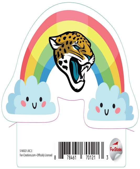 Fan Creations Decal Jacksonville Jaguars 3in Decal Rainbow