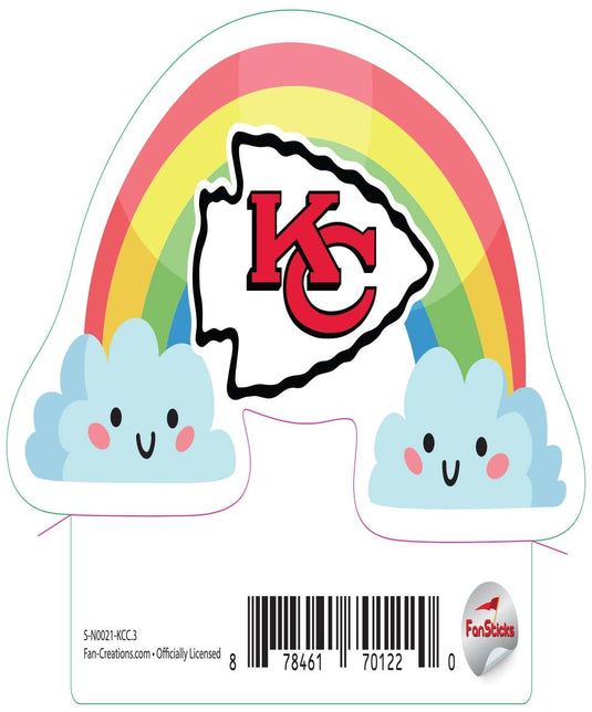 Fan Creations Decal Kansas City Chiefs 3in Decal Rainbow