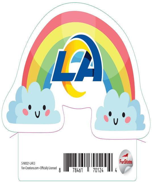 Fan Creations Decal Los Angeles Rams 3in Decal Rainbow