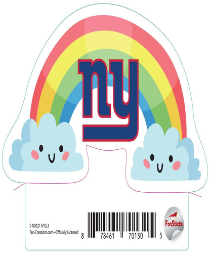 Fan Creations Decal New York Giants 3in Decal Rainbow