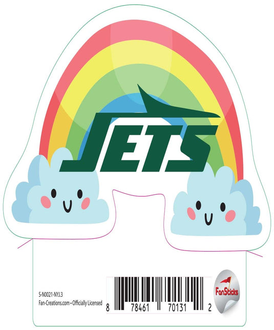 Fan Creations Decal New York Jets 3in Decal Rainbow