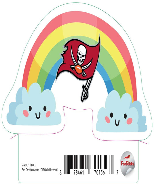 Fan Creations Decal Tampa Bay Buccaneers 3in Decal - Rainbow