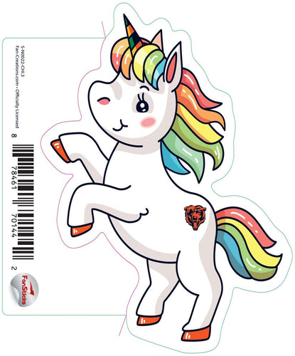 Fan Creations Decal Chicago Bears 3in Decal Unicorn