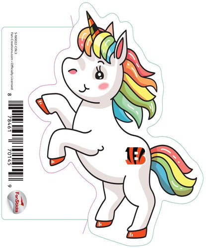 Fan Creations Decal Cincinnati Bengals 3in Decal Unicorn