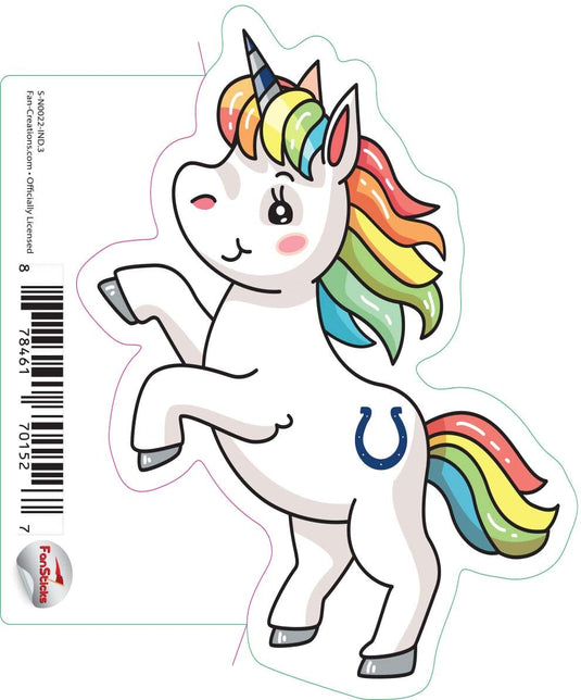 Fan Creations Decal Indianapolis Colts 3in Decal Unicorn