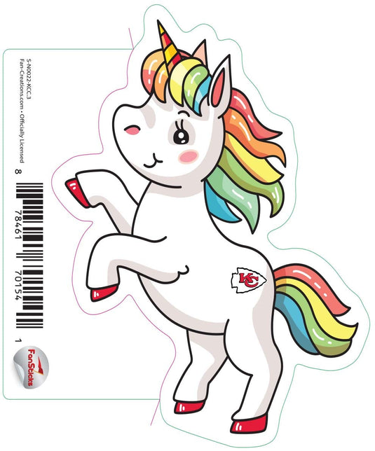 Fan Creations Decal Kansas City Chiefs 3in Decal Unicorn