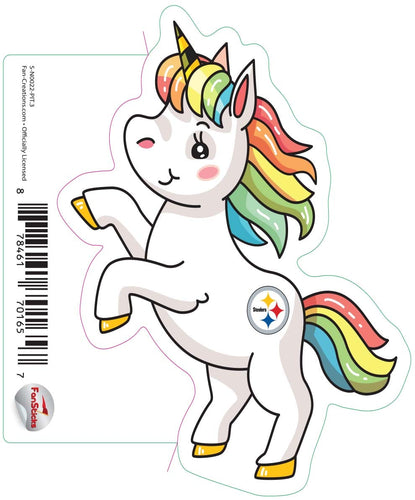 Fan Creations Decal Pittsburgh Steelers 3in Decal  Unicorn