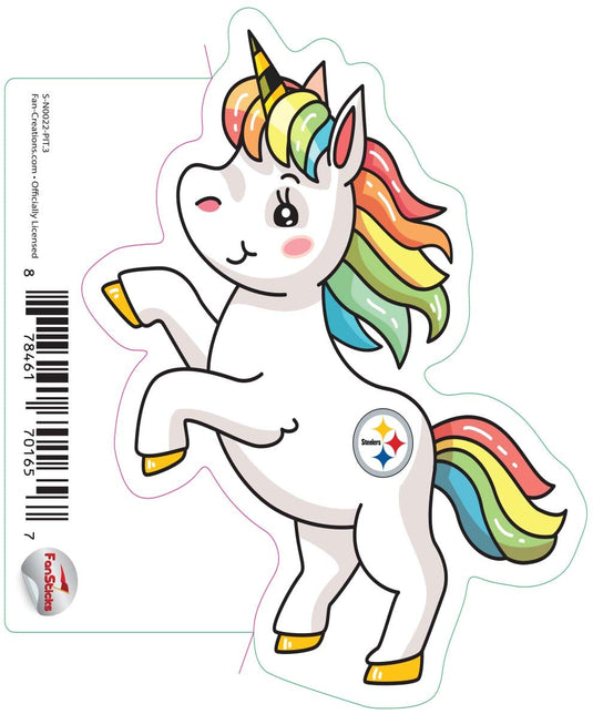 Fan Creations Decal Pittsburgh Steelers 3in Decal  Unicorn
