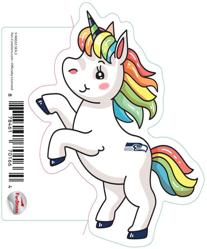 Fan Creations Decal Seattle Seahawks 3in Decal - Unicorn