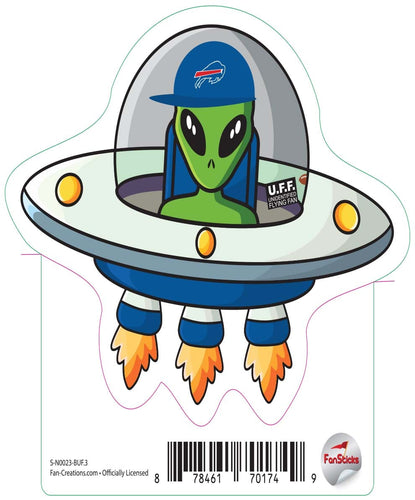 Fan Creations Decal Buffalo Bills 3in Decal UFO Alien Fan