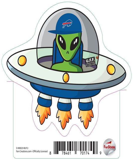 Fan Creations Decal Buffalo Bills 3in Decal UFO Alien Fan