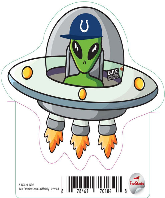 Fan Creations Decal Indianapolis Colts 3in Decal UFO Alien Fan