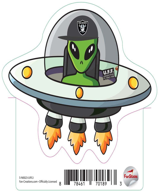 Fan Creations Decal Las Vegas Raiders 3in Decal UFO Alien Fan