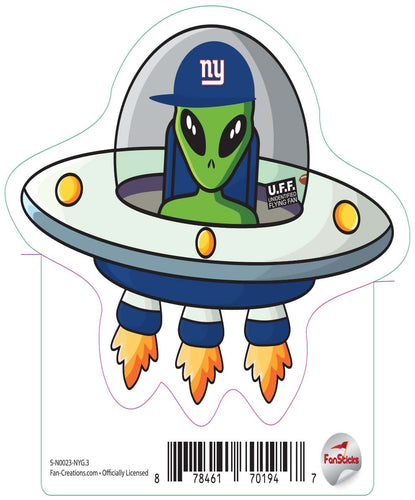 Fan Creations Decal New York Giants 3in Decal UFO Alien Fan