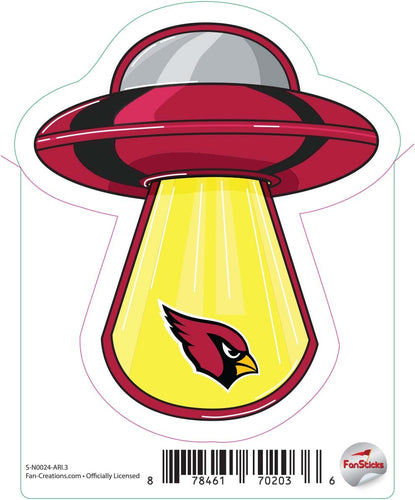 Fan Creations Decal Arizona Cardinals 3in Decal UFO Beam