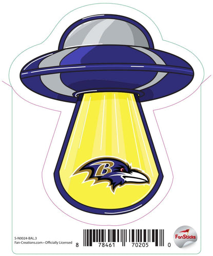 Fan Creations Decal Baltimore Ravens 3in Decal UFO Beam